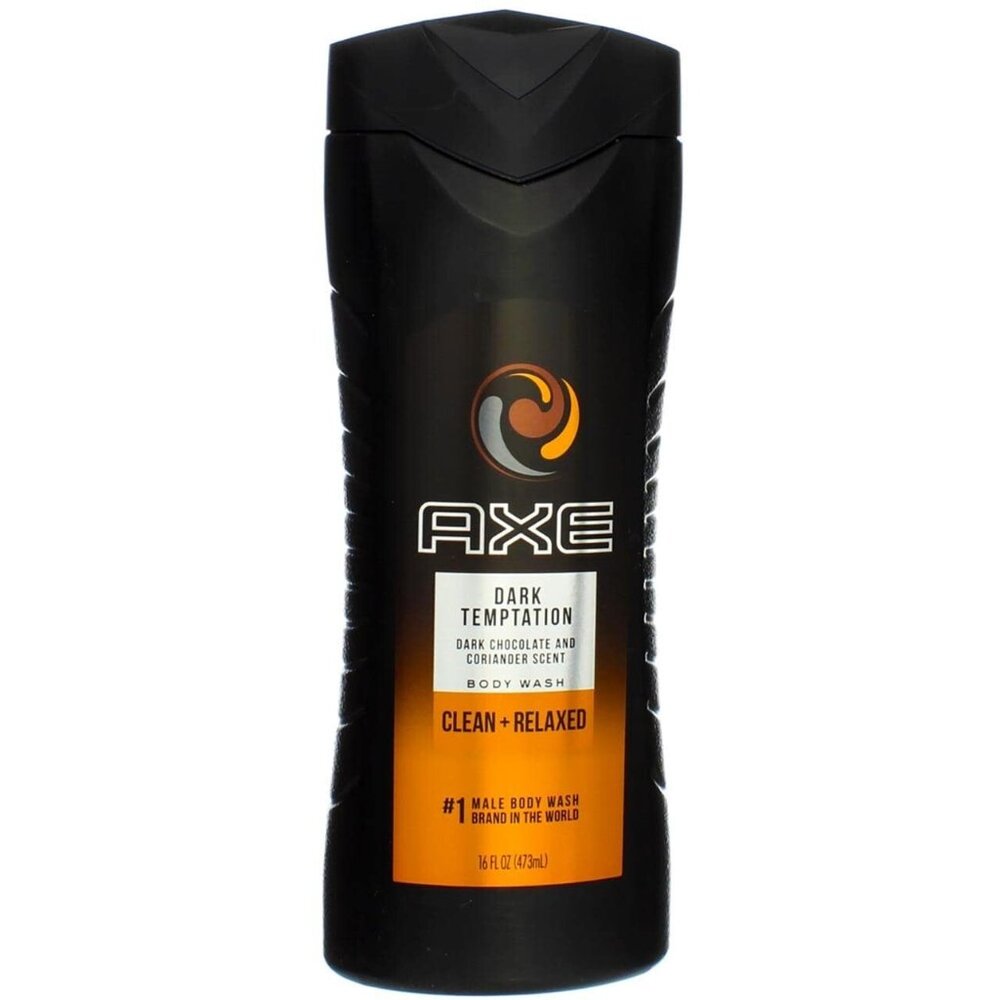 AXE Dark Temptation Body Wash Clean + Smooth Dark Chocolate Coriander 16oz, 2 CT